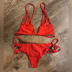 Acacia Swimwear Vibrant Red Bikini Set